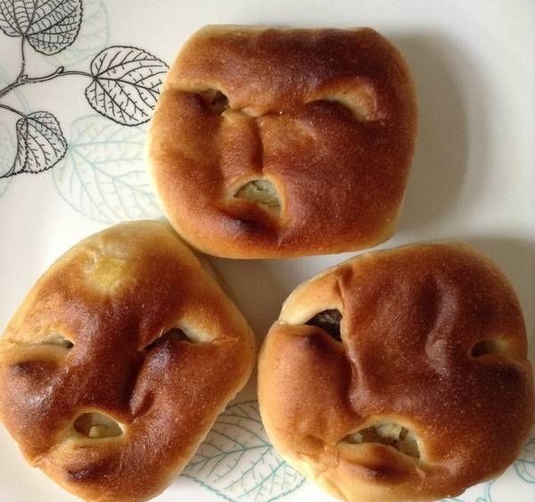 Bułki w kształcie twarzy